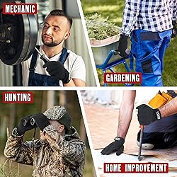 HANDLANDY Mens Work Gloves for Outside, Flexible