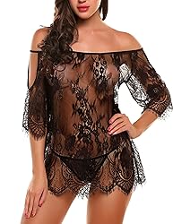 Avidlove Women Chemises Lace Smock Lingerie Mini