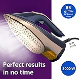 Philips Azur 8000 Steam Iron 3000W Turbo Boost 260g Dark Blue DST8050/26 view 3