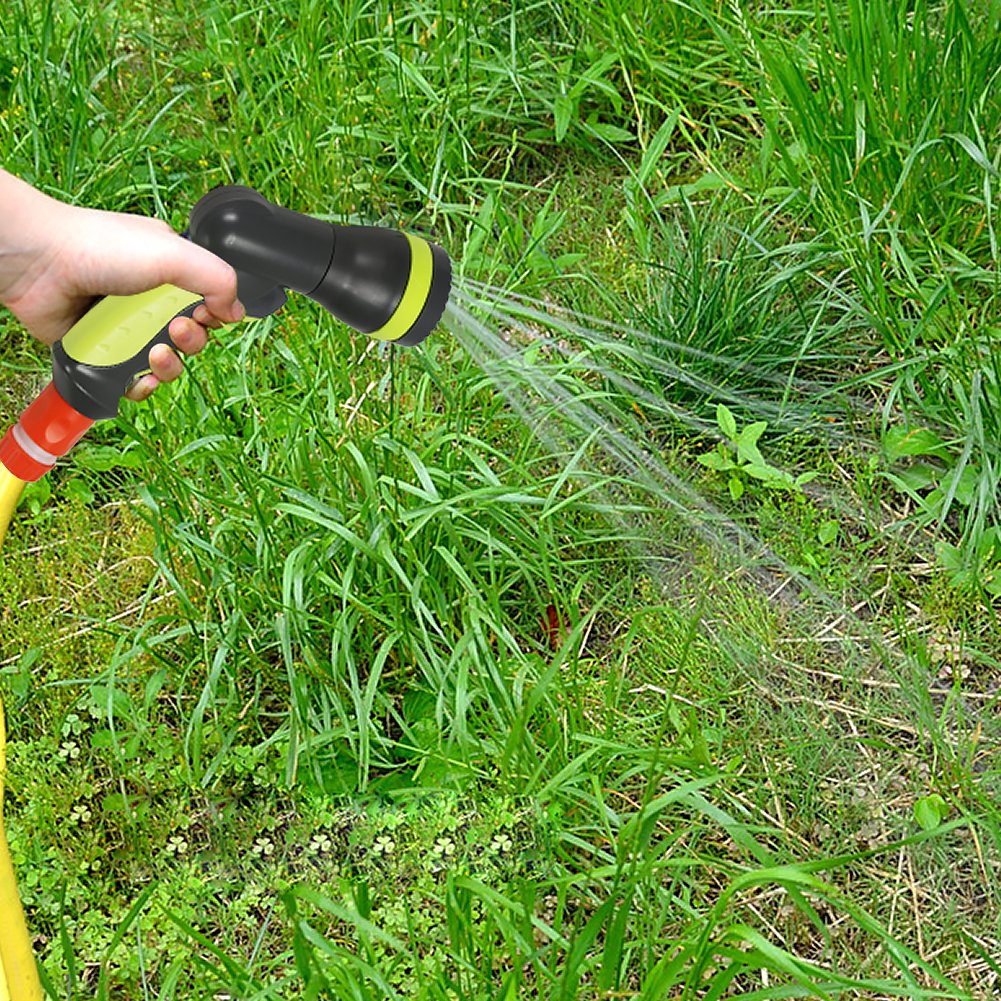 Garden Hose Nozzle, EVERTOP 4 Pattern Hand Sprayer Nozzles Water Spray Pistol with Quick Connectors for Lawn and Garden Watering …