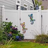 HONGLAND Metal Gecko Wall Art 2 Pack 15 Inch Lizard Outdoor Decor view 7