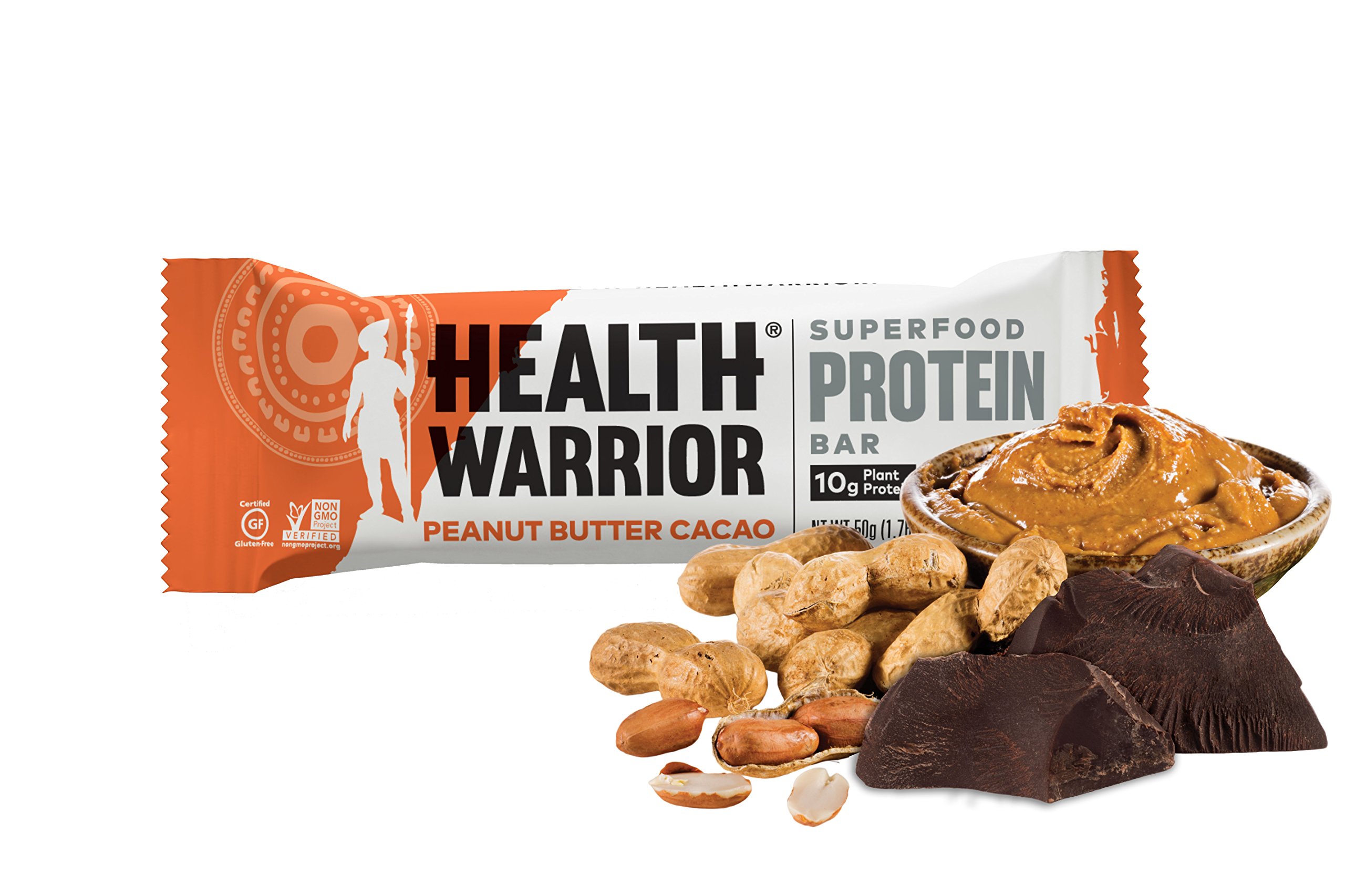 HEALTH WARRIOR Superfood Protein Bars, Dark Chocolate