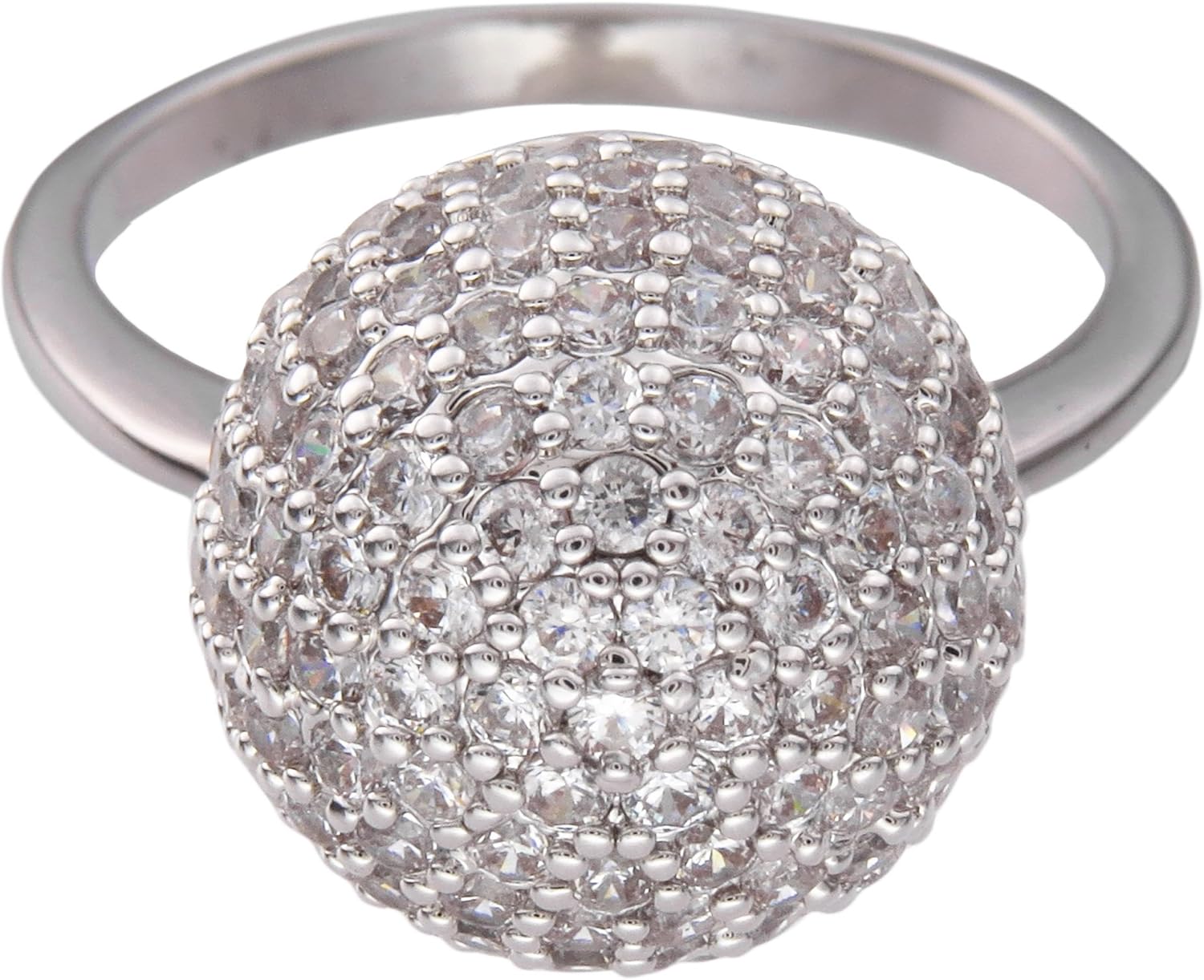 Sphere Head Design Ring With Cubic Zirconia Stones (8) Jewelry