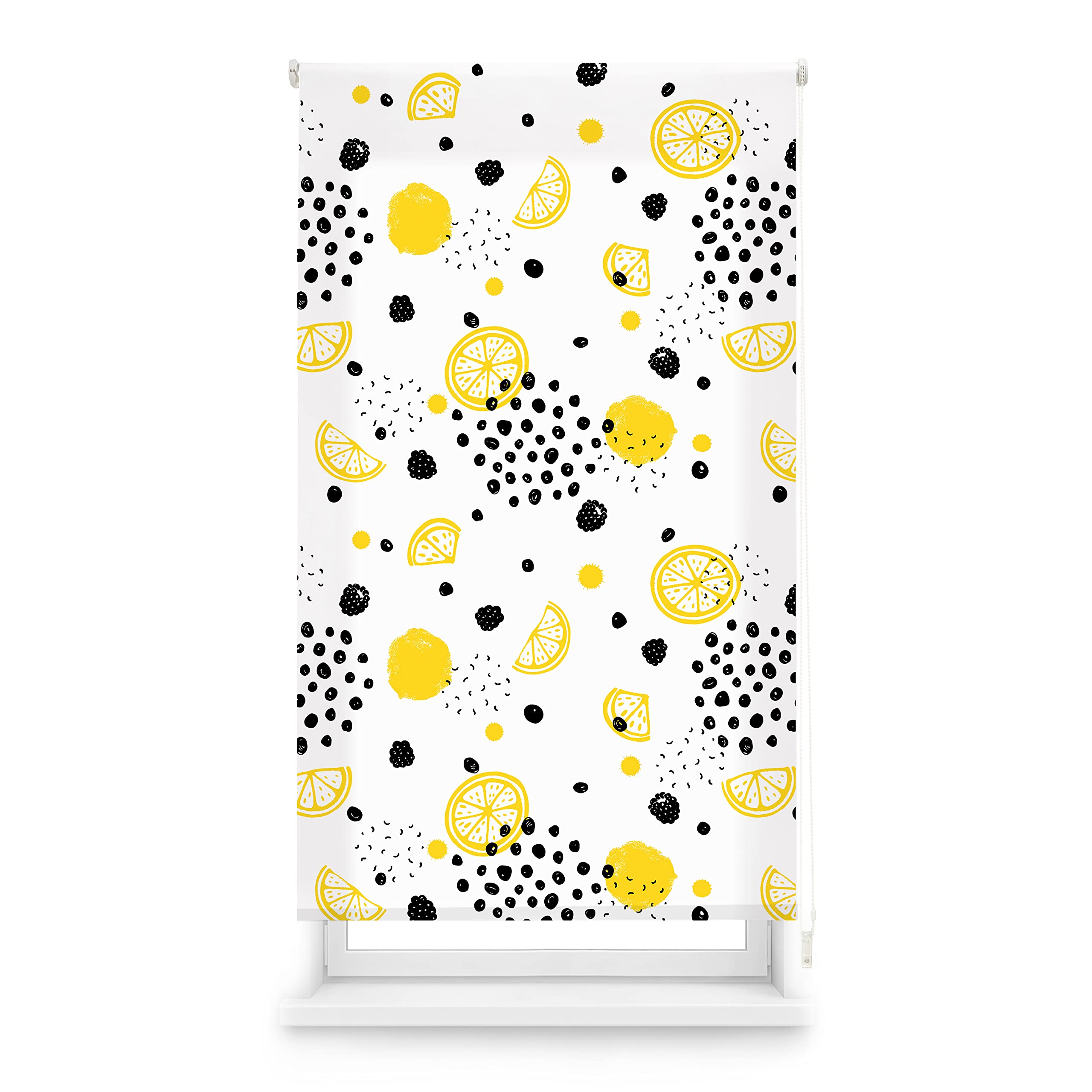 Blindecor Roller Blind Translucent Digital Kitchen Print, Limonade, 90 x 180 cm