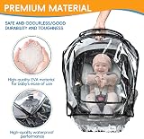 Bemece Universal Car Seat Rain Cover with Window & Ventilation view 3