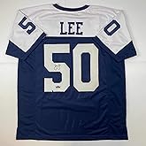 Facsimile Autographed Sean Lee Dallas Thanksgiving Day Reprint Laser Auto Football Jersey Size Men's XL