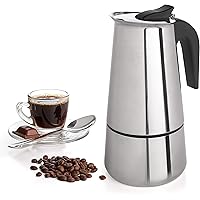 Mixpresso 9 Cup Coffee Maker Stovetop Espresso Coffee Maker, Moka Coffee Pot with Coffee Percolator Design, Stainless Steel s