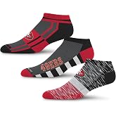 For Bare Feet NFL Unisex Stripe Stack 3 Pack