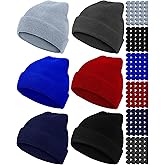 Jecery 180 Pcs Winter Beanie Hats Bulk for Homeless Donation Unisex Warm Thermal Stretch Caps Warm Knitted Cuffed Hats Adult