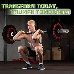 Fitvids Olympic Bumper Plates Set, 2" Weight Plates