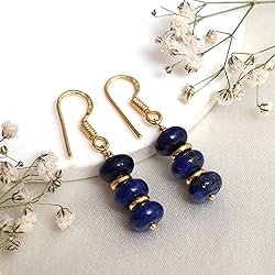 Gempires Blue Lapis Lazuli Crystal Earrings