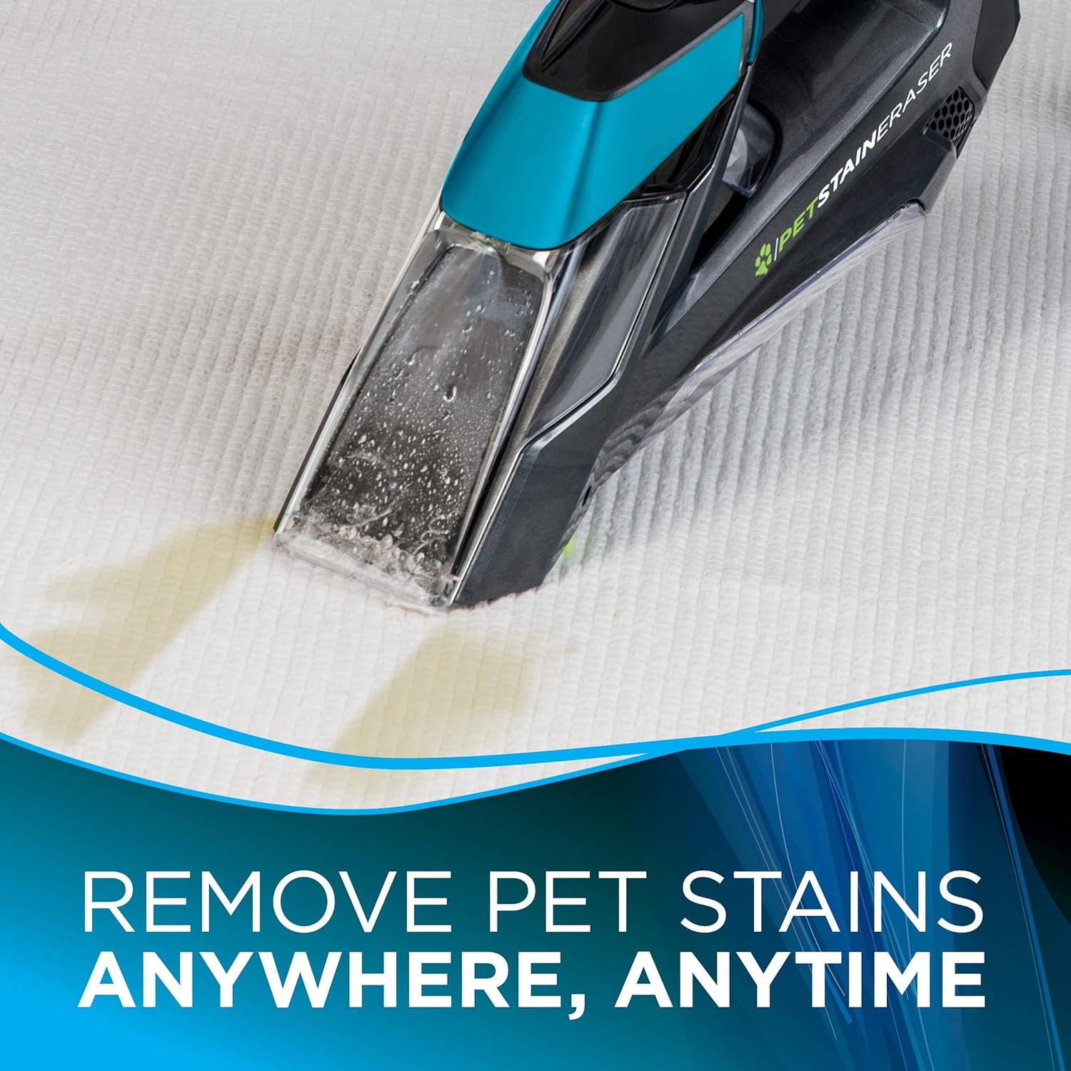 BISSELL Pet Stain Eraser Cordless Portable Deep Carpet Cleaner, Teal