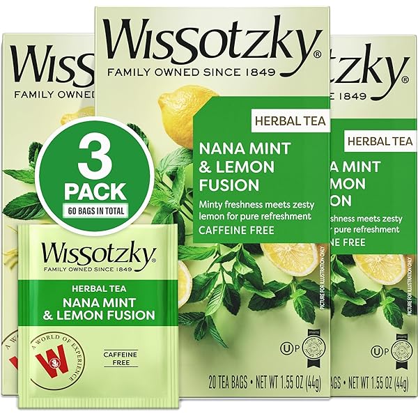 Amazon.com : Wissotzky Nana Mint Ginger & Citrus Herbal Tea (3