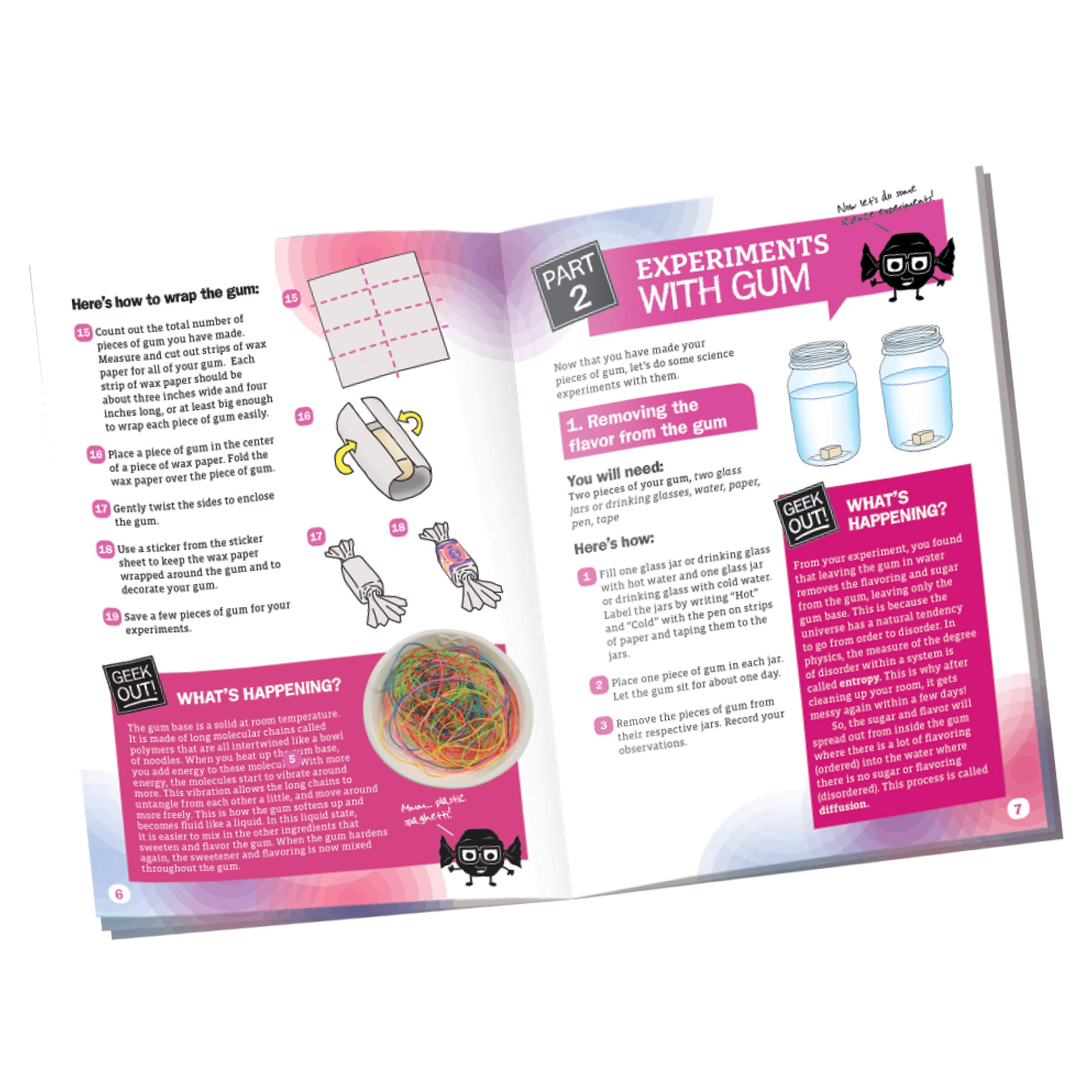 Thames & Kosmos Super Duper Bubble Gum Lab STEM Experiment & Activity Kit | Make Your Own Yummy Bubble Gum in 3 Flavors! | Learn About Science of Elastic Materials | Food Ingredients Included Small
