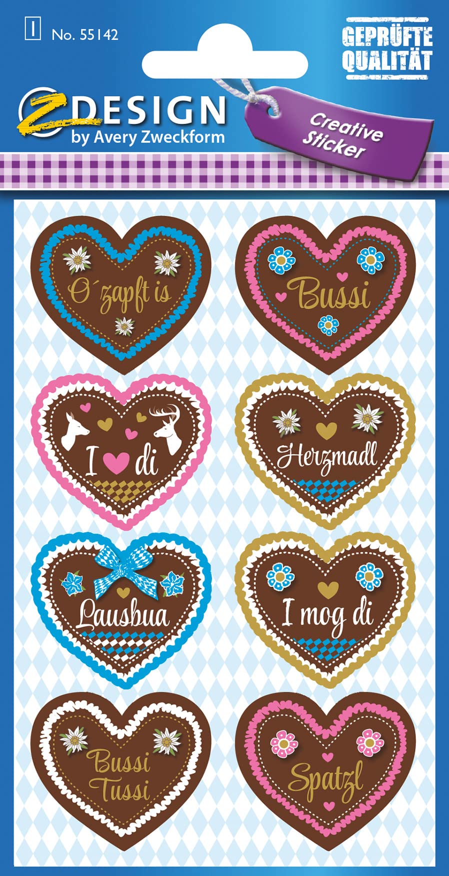 Avery Zweckform 55142 Decoration Decal (Gingerbread Heart) 8