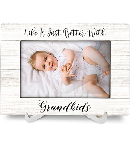 thumbnail image 2 of CIANMGD Life Is Just Better With Grandkids Wood Picture Frame, Grandparents Day 2 of 9