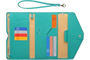 ZOPPEN Passport Holder Women Travel Wallet (Ver.5) for Women Rfid Blocking Passport Cover Case Document Organizer Wrist Strap