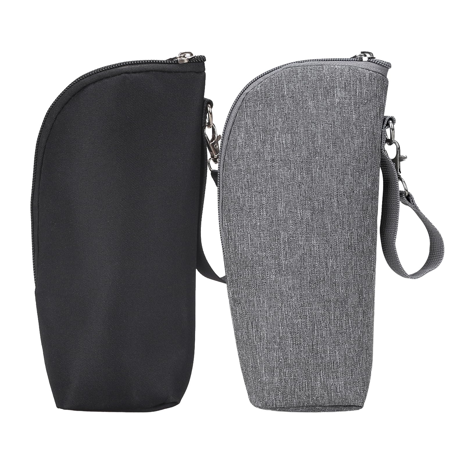 ULVBABI 2pcs Insulated Baby Bottle Bags, Portable Breastmilk Storage Tote Thermal Feeding Pouch Holder Travel Carrier, Heat Preservation and Cold Preservation (2 Bottle Bags)