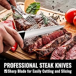 HIWARE 48-Piece Silverware Set with Steak Knives
