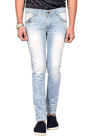 light blue shaded jeans