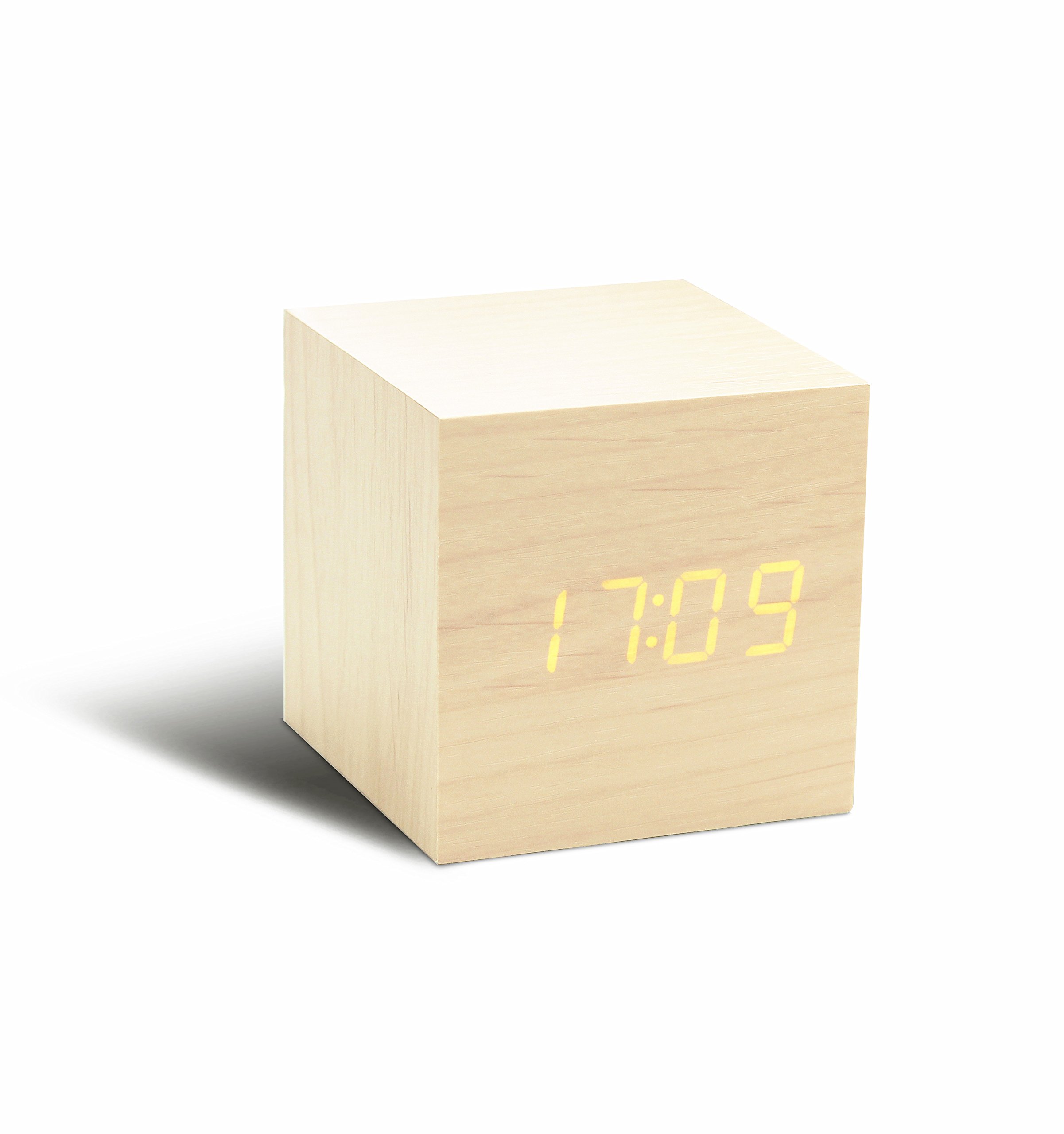 Gingko Design Alarm Clock, Wood, Maple, One size, GK08W18
