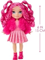 Rainbow High Littles Magenta Monroe 14 cm Doll with Pet Kitty Pink Dress view 3