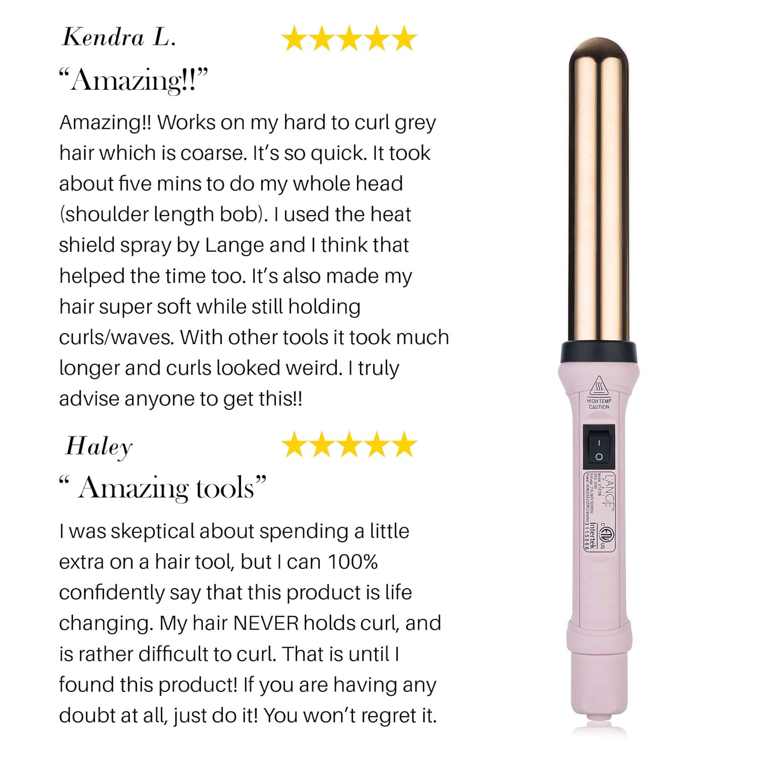 l'ange Hair OndulÃ Curling Wand - Blush 32mm: Beauty