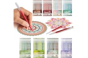 Art Gel Pen Set for Adult Coloring, 72 Colored 0.5mm Fine Point Quick Drying Gel Ink Pens for Drawing Journaling Sketch Note 