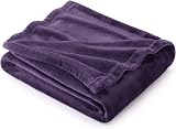 Bedsure Fleece Throw Blanket 150x200 cm Purple Microfibre