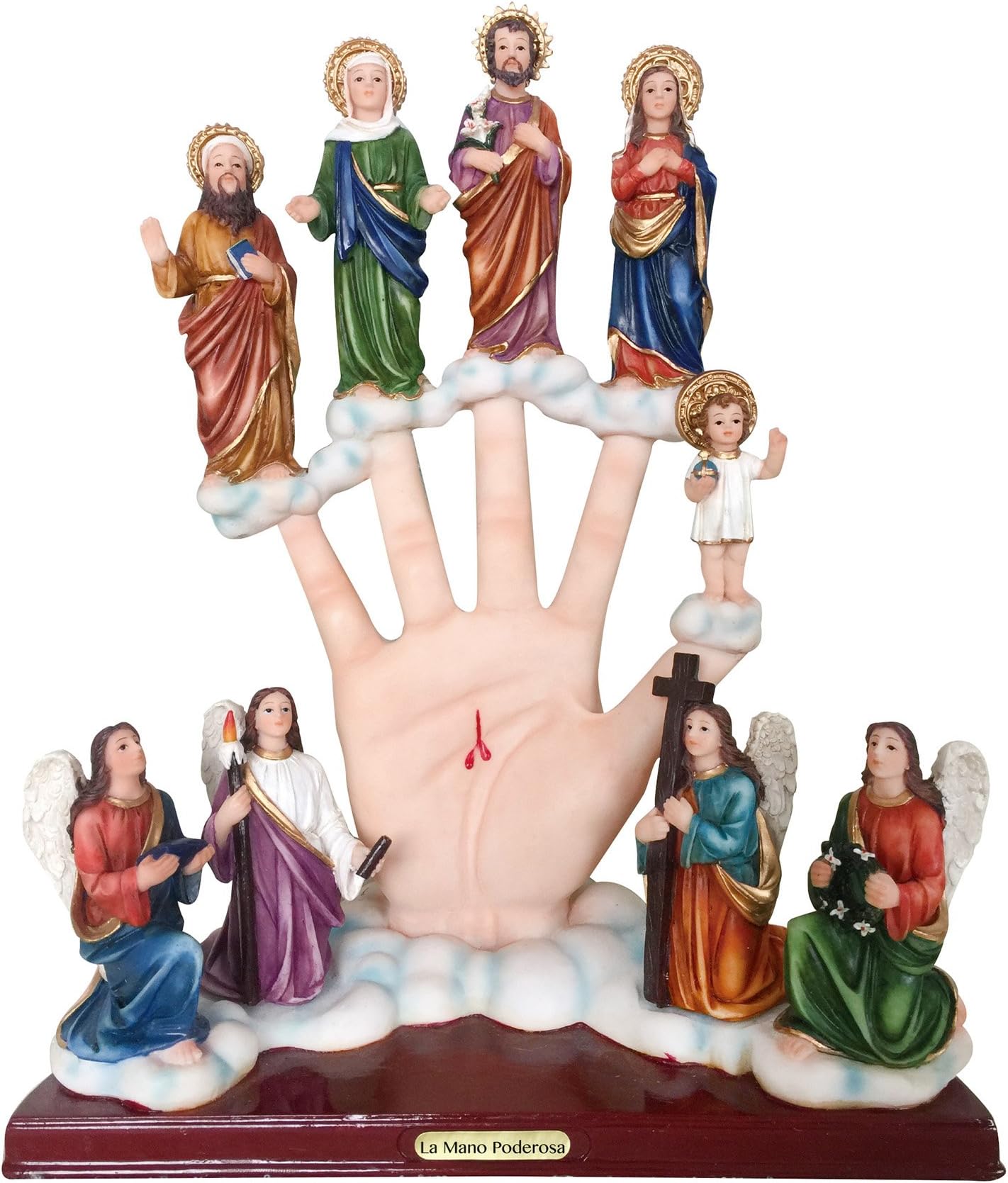 12 Inch La Mano Poderosa Estatua Hand-painted Statue Resin Figurine The Powerful Hand