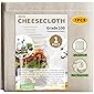 Olicity Cheesecloth, Grade 100, 20x20Inch Hemmed Cheese Cloths for Straining Reusable, 100% Unbleached Precut Cheese…