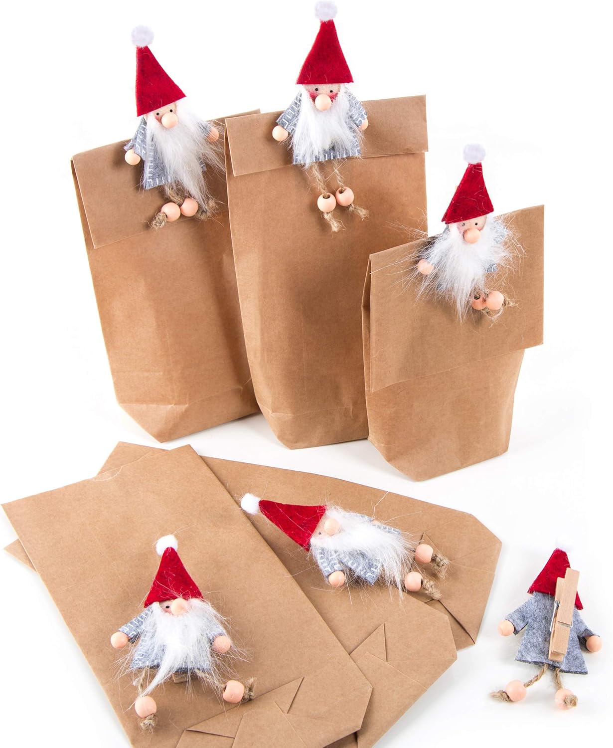LogbuchVerlag 6 Small Gnome Gift Bags for Children and Adults