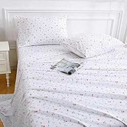 Softan Pink Floral Twin Size Sheet Set, 3 Pieces