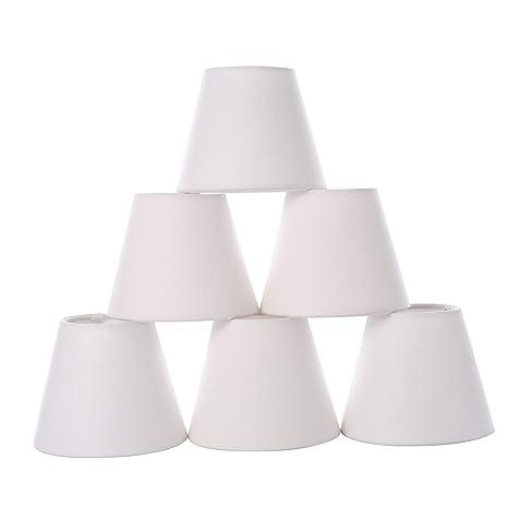 Set Of 6 Linen Chandelier Shades Pendant Lamp Shades For Ceiling