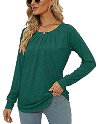 Trendy Tops for Women Long Sleeve Shirts Crew Neck