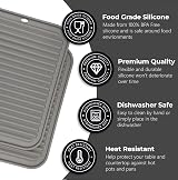 Linda's Essentials Silicone Trivets 2 Pack 30x23cm Heat Resistant Mats Gray view 2