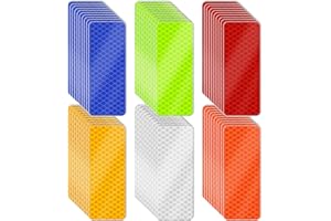 Reflective Night Warning Stickers, 60 Pcs - Outdoor Reflective Stickers for Vehicles, Cars, Motorcycles, Bicycles (6 Colors)
