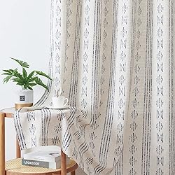 jinchan Boho Curtains Linen Curtains for Living