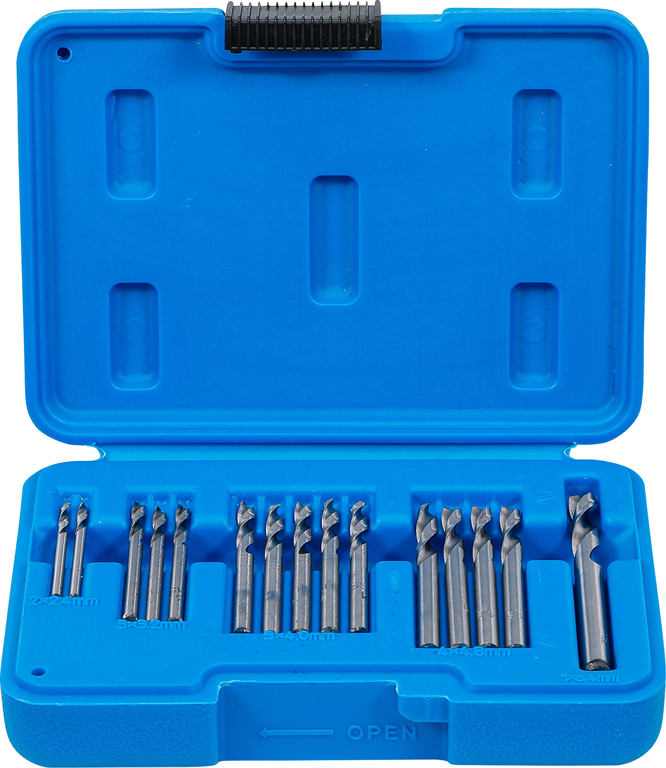 BGS 2097 | Blind Rivet Drill Set | HSS | 2.4 - 6.4 mm | 15 pcs.