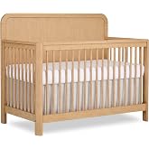 Evolur Cove 5-in-1 Convertible Wooden Baby Crib, Natural Oak | Converts to Toddler Bed, Daybed &amp; Full-Size Bed, 3 Adjustable Mattress Heights, GREENGUARD Gold &amp; BSA Certified