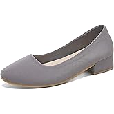 ALTOCIS Women’s Low Block Chunky Heels Pumps Ladies Elegant Closed Round Toe Pumps Shoes Low Platform Office Pumps Shoes