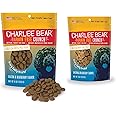 Charlee Bear Dog Training Treats for Small, Medium & Large Breeds, Crunchy Low Calorie Grain Free Dog Treats, USA Made, Bacon & Blueberry 2 Pack, 8oz Each