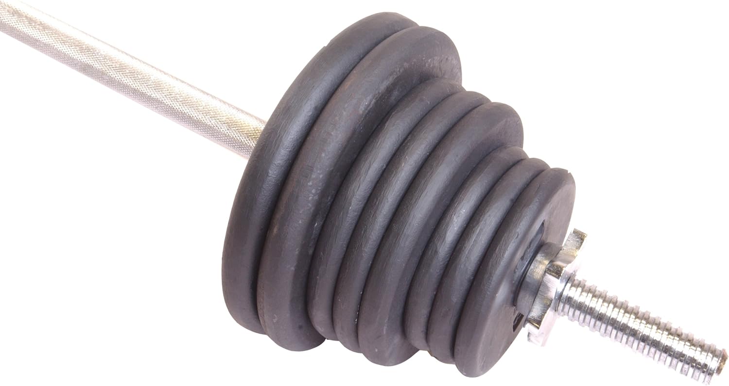 CAP Barbell Threaded Standard Bar, 1-Inch, 250-Pound Capacity, 6-Feet : Straight Barbell Standard Threaded : Sports & Outdoors