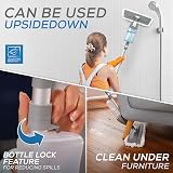 TDBS Microfibre Floor Spray Mop 600ML 3 Pads 360° Swivel Scraper view 3