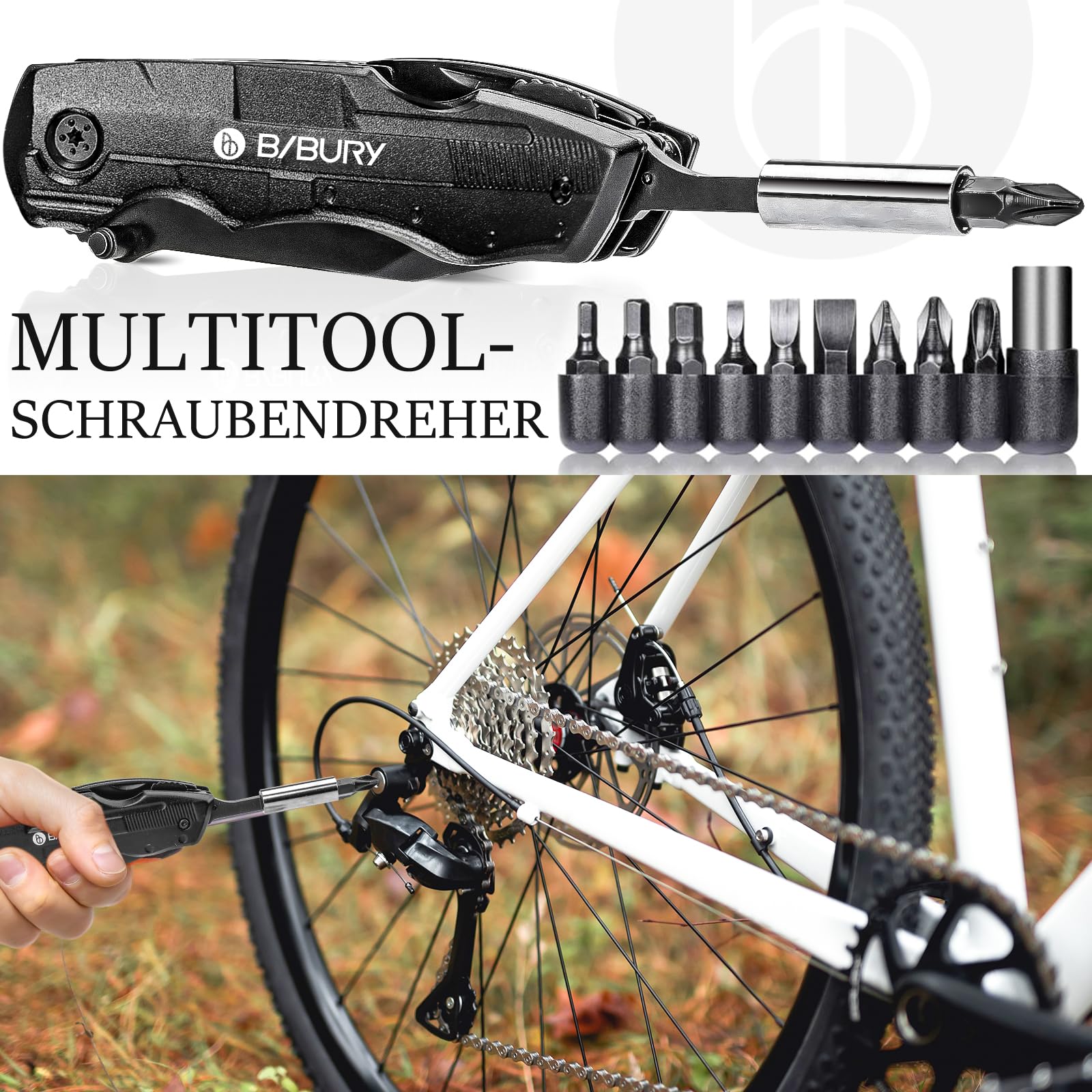 BIBURY Vatertagsgeschenk für Papa, Multitool Taschenmesser, Geschenke für Männer, Camping Zubehör, Geburtstagsgeschenk Gadgets für Männer, Klappmesser, Messer Outdoor, Männergeschenke für Papa 6