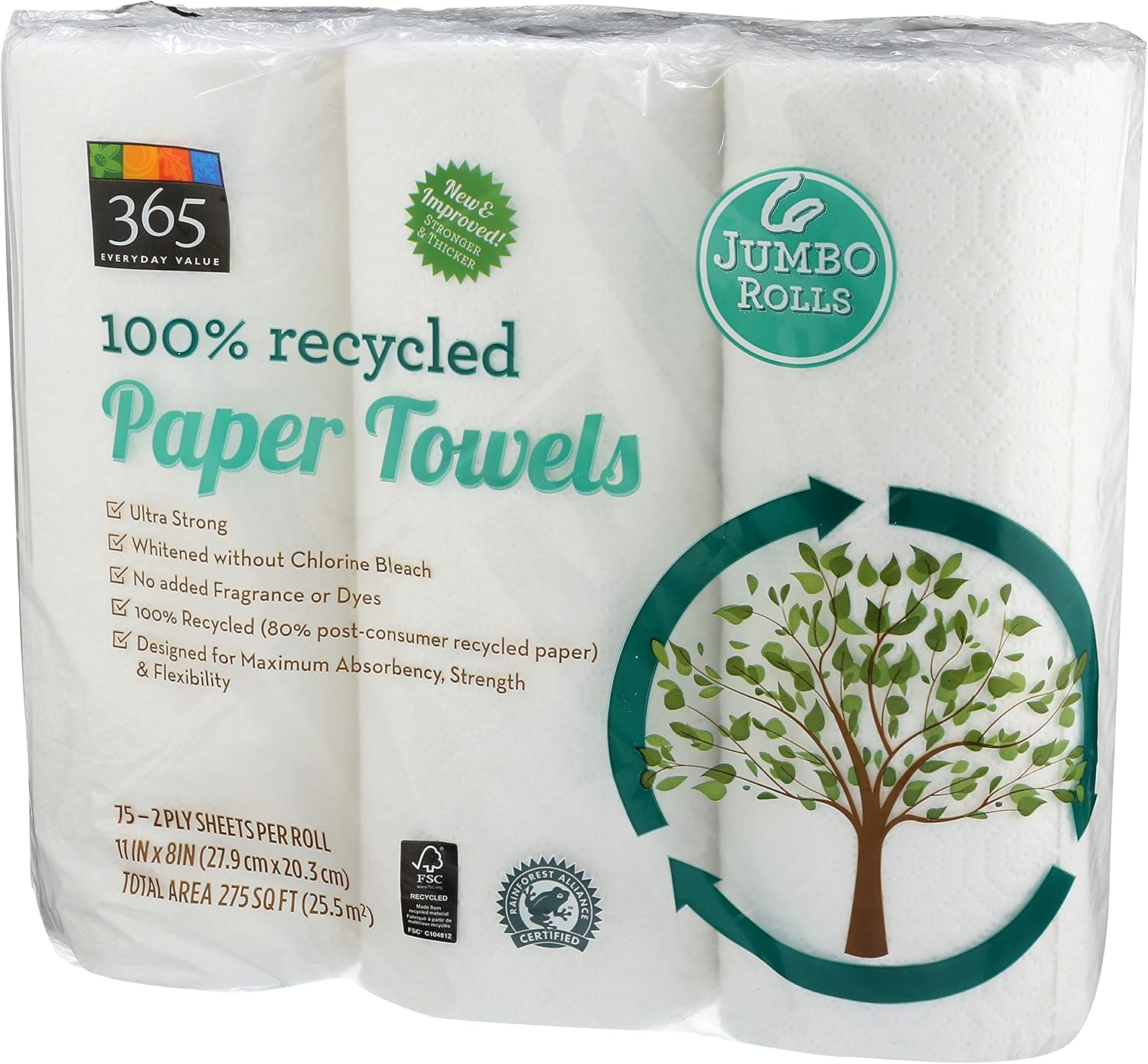 365 Everyday Value, Paper Towels, Jumbo Roll, 6 ct