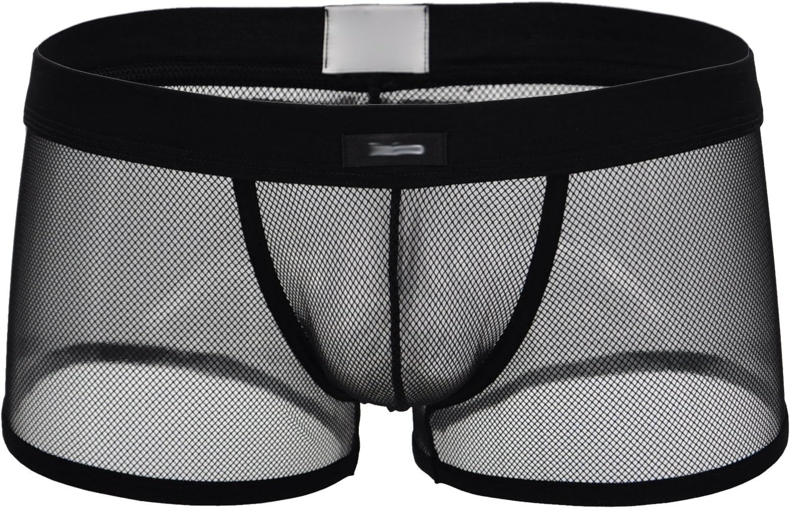 Adviter Men's Soft Mesh Underwear See-Through Boxer Briefs Trunks