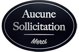 Aucune Sollicitation Version Française Plaque Adhésive En Acier Inoxydable 5.5" x 3.85" Matériau Durable Et Résistant Aux Ite