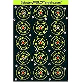 12x18 Splatter Targets. Made in Canada. Shots Burst with Bright Fluorescent Yellow Halo Upon Impact. Instantly See Your Shots
