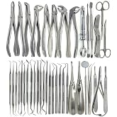 Premium Grade 80 Pcs Dental Extraction Extracting Scalers Forceps Elevators Oral Instruments Set Kit